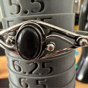 Black Onyx Sterling Silver Bangle